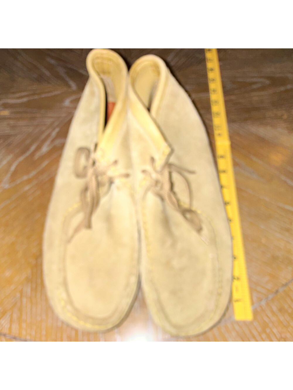 Clarks Originals Wallabee Beige Suede Lace-Up Ankle Chukka Boots US 10 M 35405